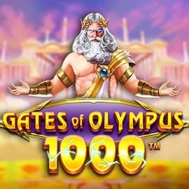 Gates of Olympus 1000 online game logo by Pragmatic Play on cazimbo-gr.com
